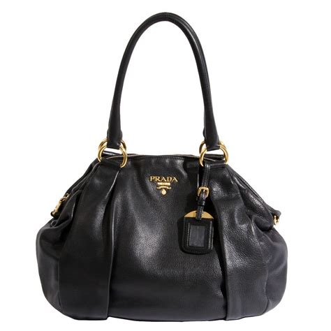 prada top handle leather black|prada leather handbags.